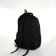 Youth backpack from textiles on lightning, 5 pockets, black/green color