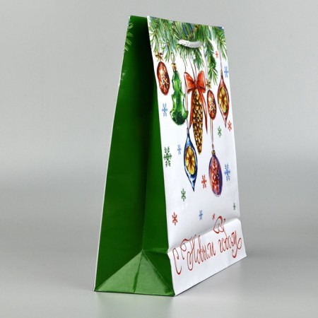 New Year's Gift Laminated Package Happy New Year, Christmas tree toys, ML 21 x 25 x 8 cm-2