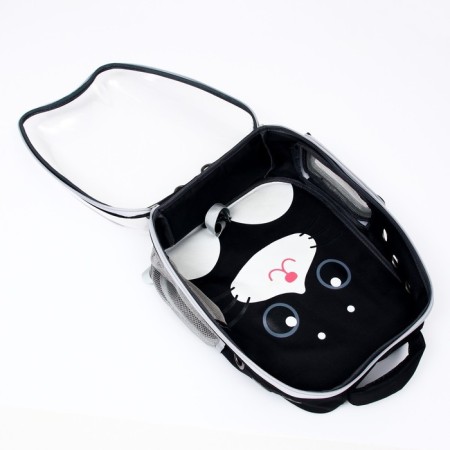 A backpack for carrying animals "cat", transparent, 34 x 25 x 40 cm, black-8