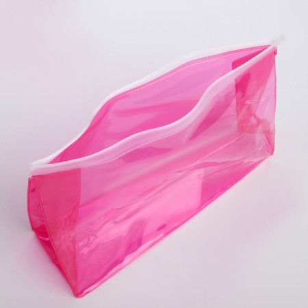 Cosmetic bag with a zip-butter, raspberry color-2