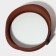 Baking shape with a glass bottom "Circle", 25.5 × 7 cm (from handle to handle 29 cm), brown color