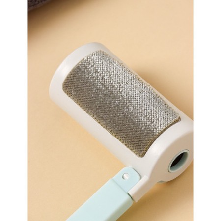 A video for clothes with a velor brush, 55 sheets, white color with blue-8