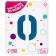 Foil ball 40 "number" 0 ", color ocean Slim
