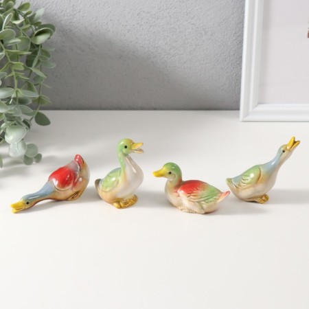 Souvenir Ceramics "Ducks" set 4 pcs 7x5.5x3 cm-1
