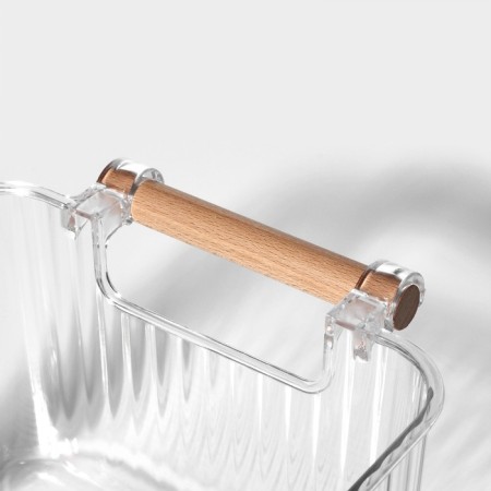 Storage container with handle LADOM "Crystal", 34 × 18.3 × 12 cm, transparent-7