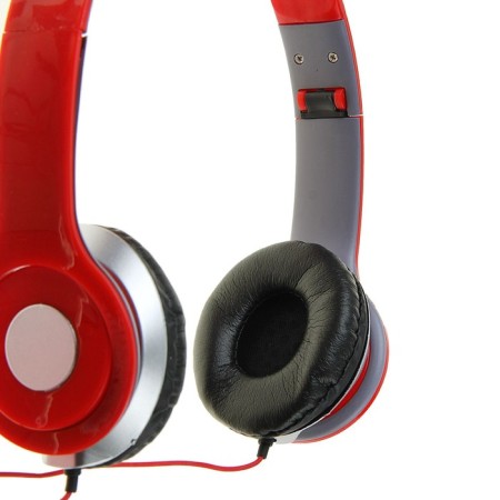 Headphones Luazon RX-11, overhead, folding, red-1