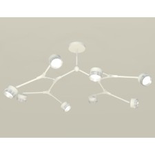 A set of suspended rotary lamp with composite crystal Ambrella Light, Traditional Diy, XB9059201, 8xgx53, color white sand, transparent