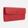 Women's wallet on the button, red color