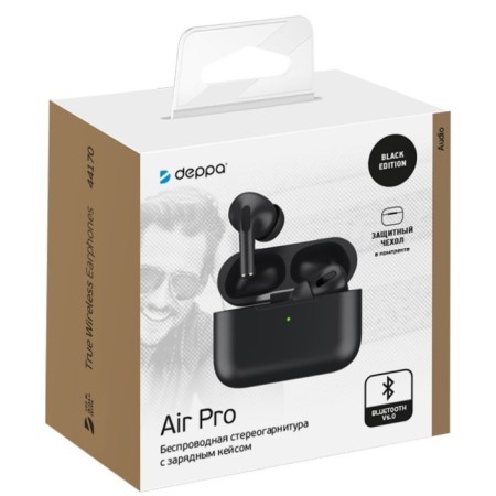 Bluetooth headphones DEPPA (44170) Air Pro 2 Black Bluetooth 5.0-3