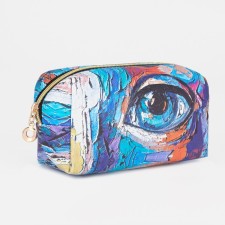 Cosmetic bag with lightning, blue/multi -colored color
