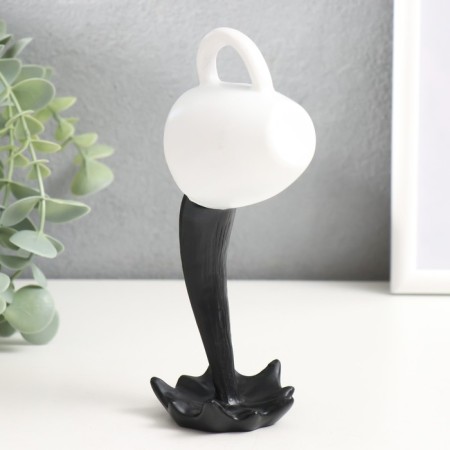 Polystone souvenir "White cup black coffee - spray" 15x5x8 cm-3