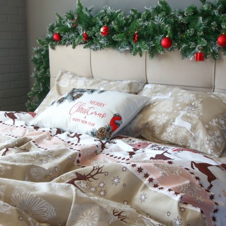 Bedding Ethel Duet "New Year's patchwork" 143x215sm-2pcs, 220x240cm, 50x70cm-2pcs-2
