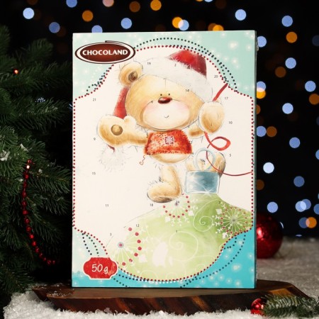 Advent calendar with mini tiles made of milk chocolate "Bear" Assorted, 50 g-3