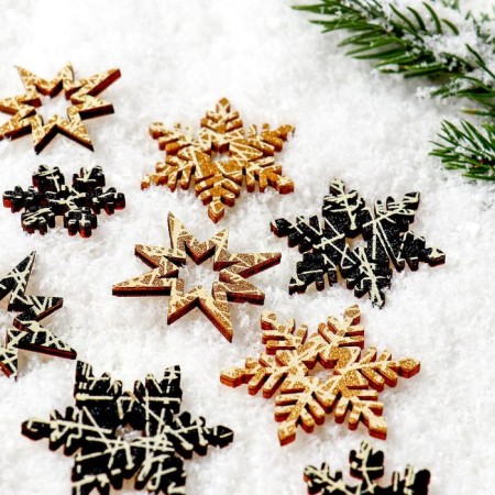 New Year's decor with backlight "Snowflake" 8 × 12.5 cm, set 12 pcs.-1