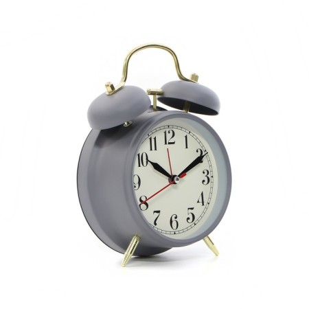 An alarm clock "Pennant", with backlight, D-9 cm, 17 x 11.5 cm, gray-3