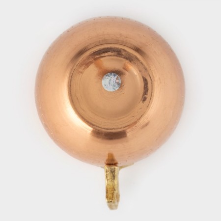 Copper mug, 400 ml, d = 7.5 cm, h = 9 cm, brass handle, with a pattern, 1 variety-2