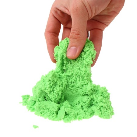 Kinetic sand, 2 molds, 200 gr, green color-3