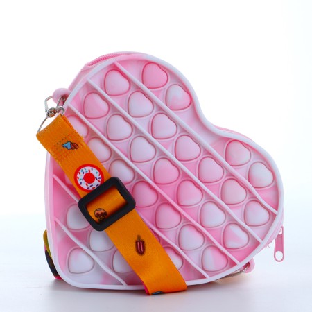 Bag's bag with a zipper "chosen", pink color-1