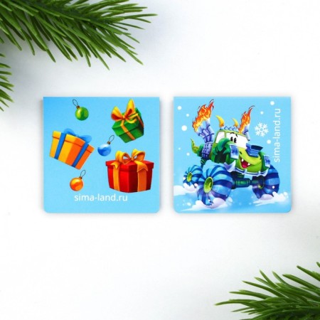 Gift New Year's Set: notebook, stickers 2 liters and magnetic bookmarks 2 pcs "Time set"-9