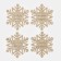 A set for the decor of the dining rooms "Snowflake", 4 pcs, col. gold 6.5x7.5 cm, 100% p/e, felt 626098