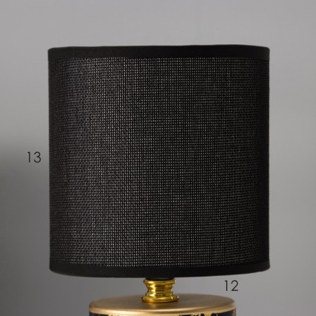 Table lamp with lampshade Risalux "Juno", E14, 40 W, black-gold, 13 × 13 × 26.5 cm-4