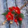 Decor "Winter Charm" Flowers of Berries leaves, 16 cm