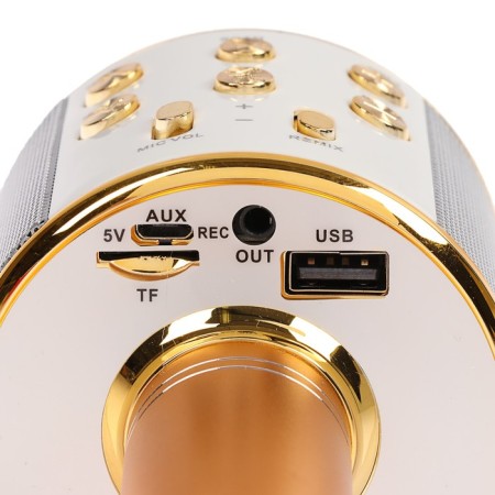 Microphone for karaoke Luazon LZZ-56, WS-858, 1800 mAh, yellow-5