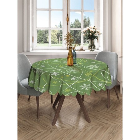 The tablecloth “pleasant snowflakes”, round, Saten, d = 150 cm-2