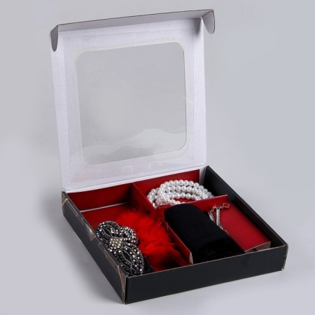 New Year's carnival set "Lady", (dressing+gloves+earrings+beads+mouthpiece), for the New Year-8