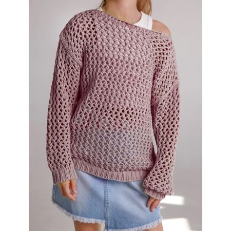 Свитер для девочки Amarobaby Knit Trend, рост 152 см, цвет пудровый-6