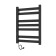 Two -heated towel rail Laris Hephaestus ChKCh, 500x800 mm, 7 crossbars, left, black