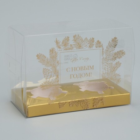 Box for the captake “Believe in the Dream”, gold, 8 x 16 x 11.5 cm, New Year-1