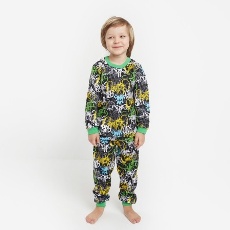 Pajama nursery was formed, black color/inscriptions, height 116 cm