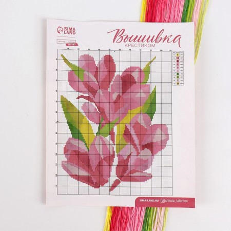 Cross -embroidery "Bouquet", set for creativity, 20 x 25 cm-1