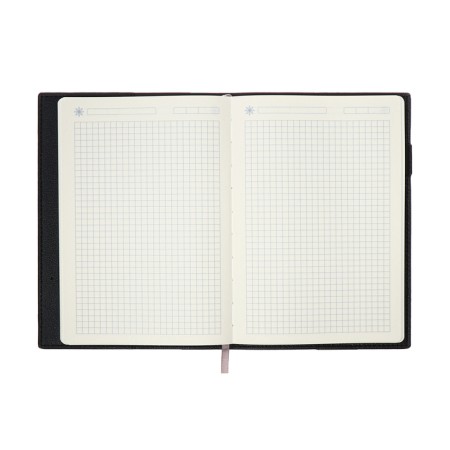 Organizer, A5, 128 sheets, a cage, a cover of leatherette, with a side bookmark, "Business", Black-5