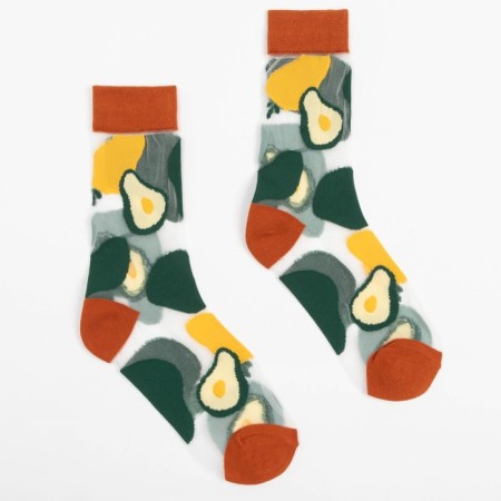 Women's socks minku "Avocado", size 36-39 (23-25 ​​cm)