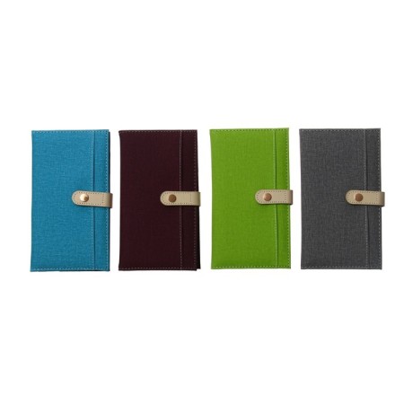 The diary is low, PVC cover, A6 format, 140 sheets in a cage, on a button, with a pocket, mix