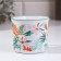 Ceramic "Flowers" mug, 450 ml, white color