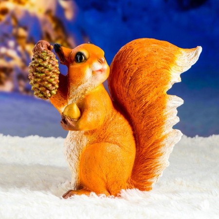 Garden figure "Squirrel with a bump" 12x27x28cm-3
