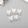 Decor for creativity metal, rhinestones "heart with the inscription" silver 0.2x1.8x2.1 cm