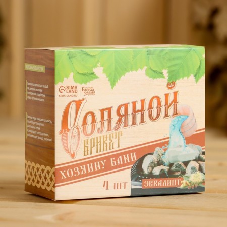 Salt bricket set for the bath "Bath owner", eucalyptus-2