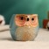 Pot "Owl Ava" 6.5x6.5x6cm, blue