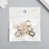 Decor for creativity metal, plastic "cat with pearls" gold 1.5x2 cm