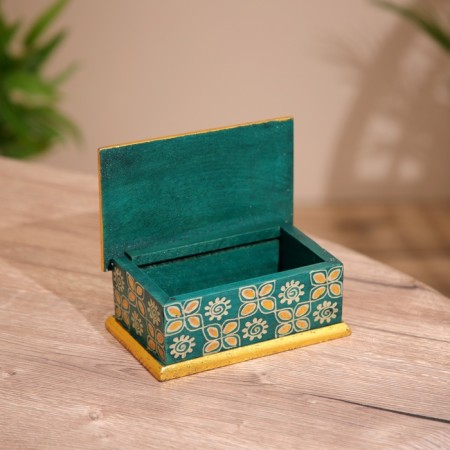 Wooden box, batik 16x11x8 cm-2