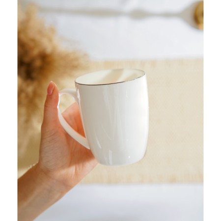 Sl Home Cascan, 380 ml, 11.8 × 8.5 × 10.4 cm, set 2 pcs, bone porcelain, white-11