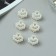Hair crab "Arena" (set 6 pcs) heart, 2.5 cm, white