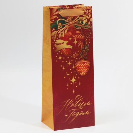 Package for the bottle "Fairytale holiday", 13 x 36 x 10 cm, New Year