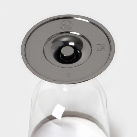 A plastic disposable glass for the wine "Crystal", 200 ml, with metallized bacons, transparent color, 6 pcs/un-6