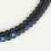 Busins ​​made of natural stone "Cat Eye", set 46 pcs., Size 1 pc. -8 mm, matte dark blue