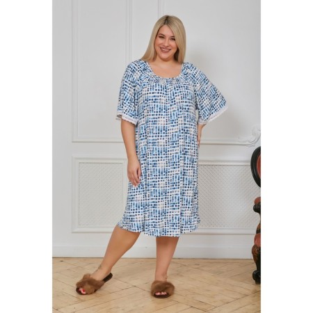 Women's dress, size 64, blue color-2